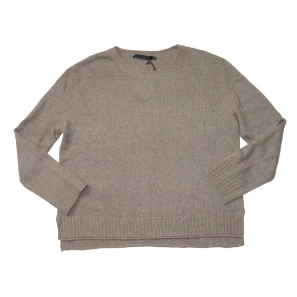 NWT Jenni Kayne Everyday Sweater in Taupe Brown Wool Cashmere Pullover L - Picture 1 of 6